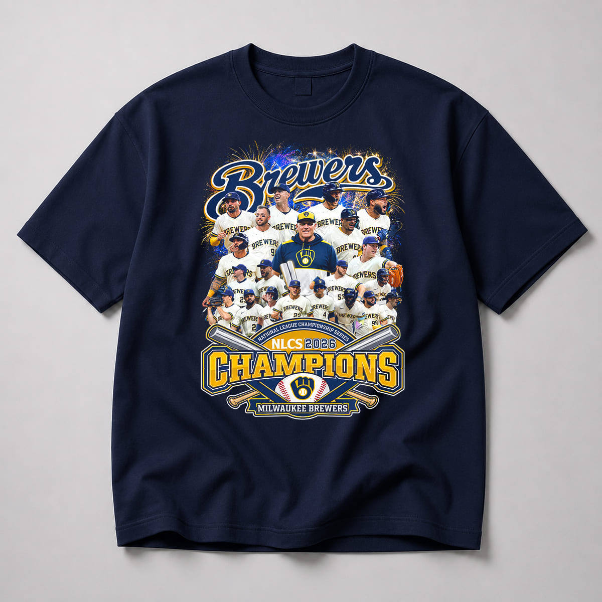 2026 Brewers National League Champions Team Roster Shirt 3 2026 Brewers National League Champions Team Roster Shirt 3