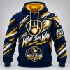 2026 Brewers World Series Win Our Way 3D Waffle Hoodie 3