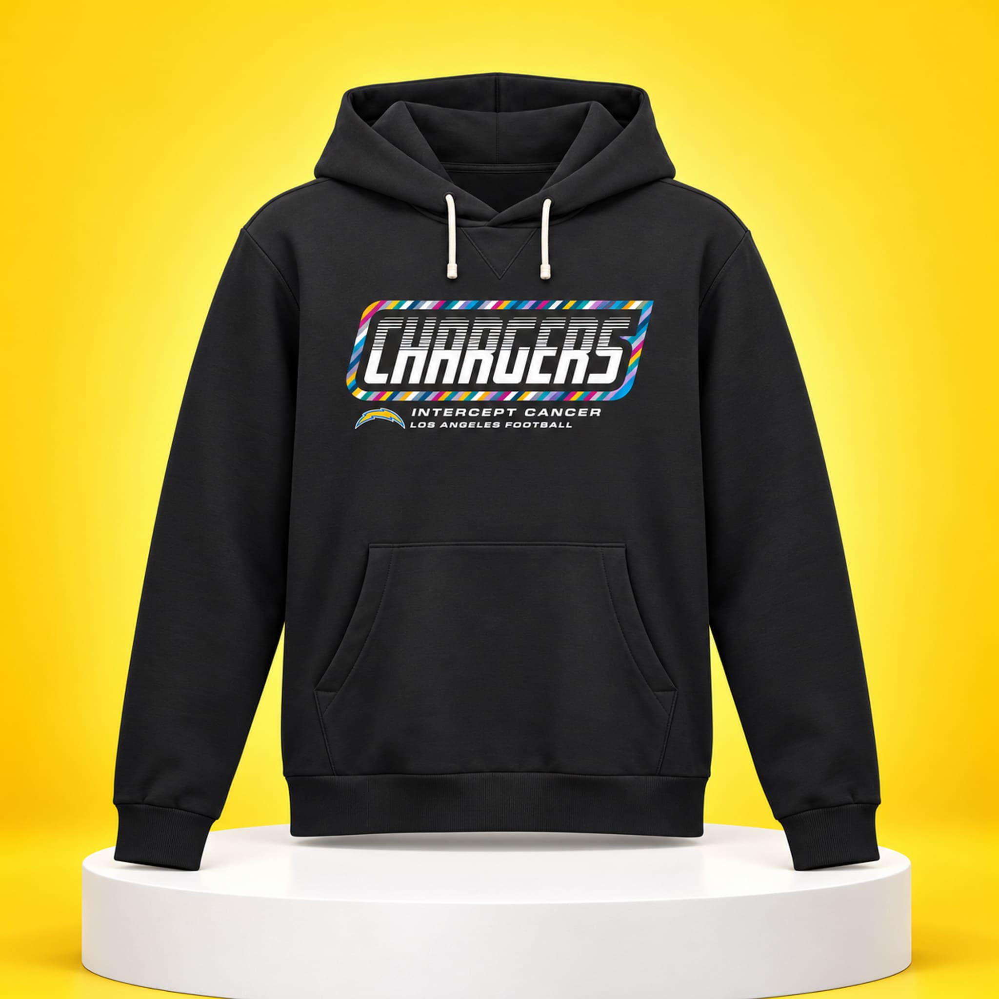 2026 Crucial Catch Chargers Intercept Cancer Hoodie 1 2026 Crucial Catch Chargers Intercept Cancer Hoodie 1