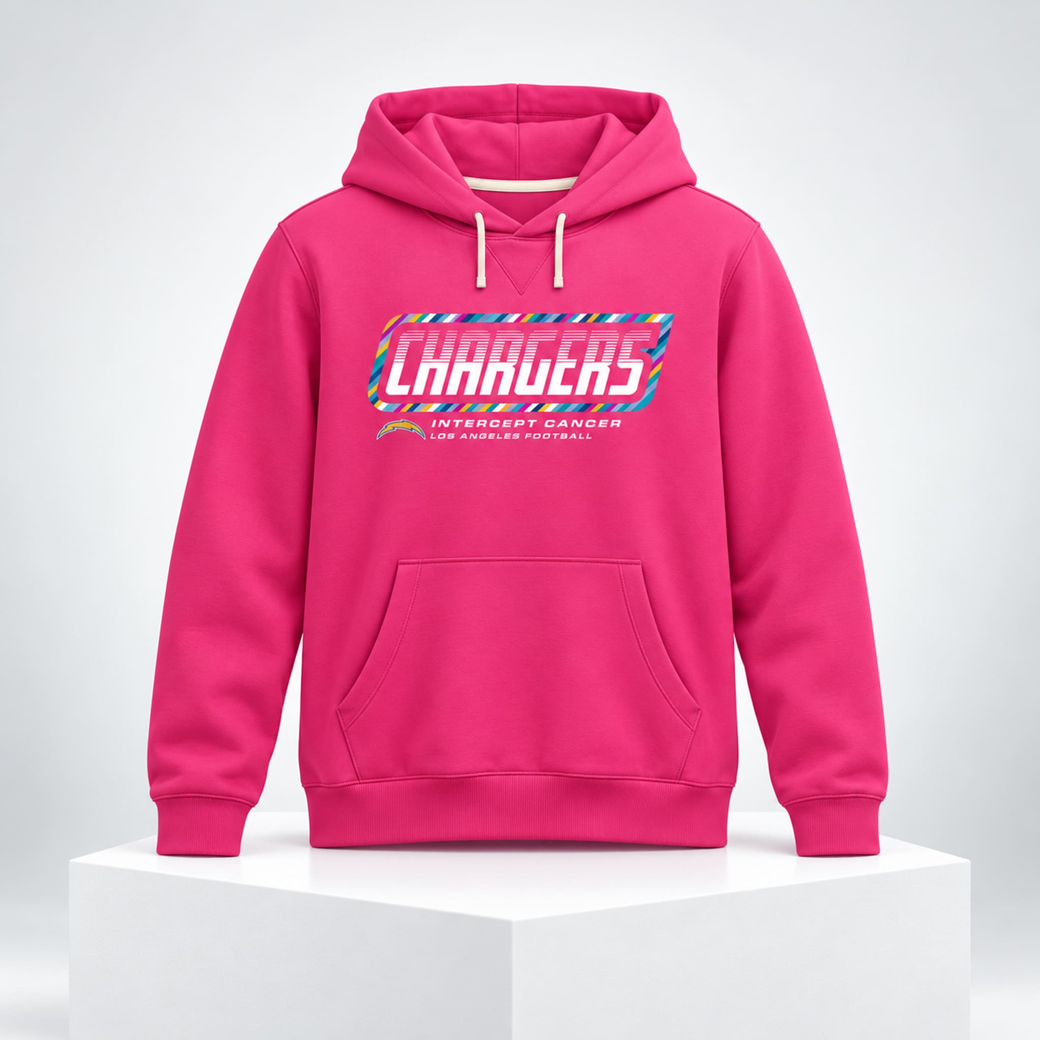 2026 Crucial Catch Chargers Intercept Cancer Hoodie 2 2026 Crucial Catch Chargers Intercept Cancer Hoodie 2