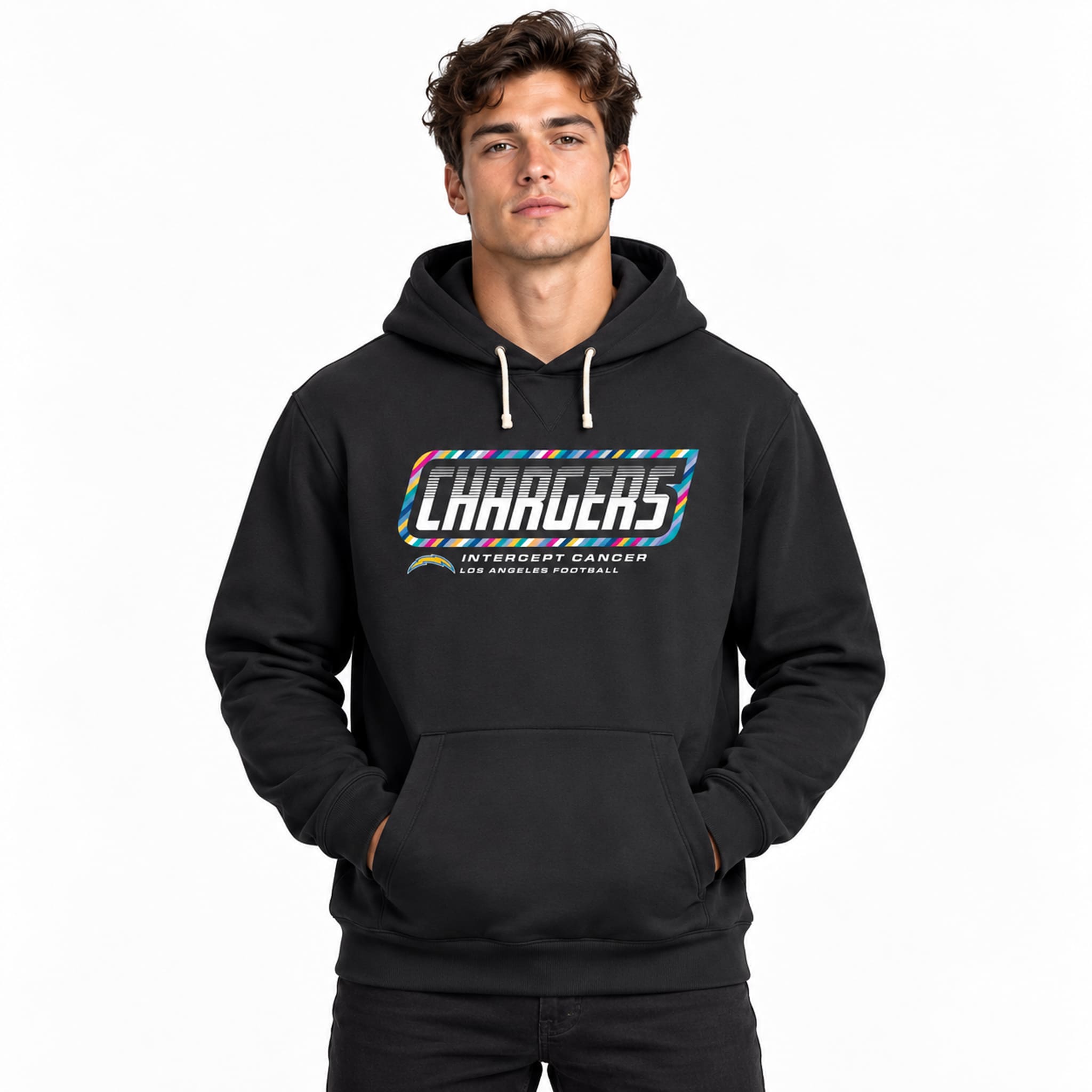 2026 Crucial Catch Chargers Intercept Cancer Hoodie 3 2026 Crucial Catch Chargers Intercept Cancer Hoodie 3