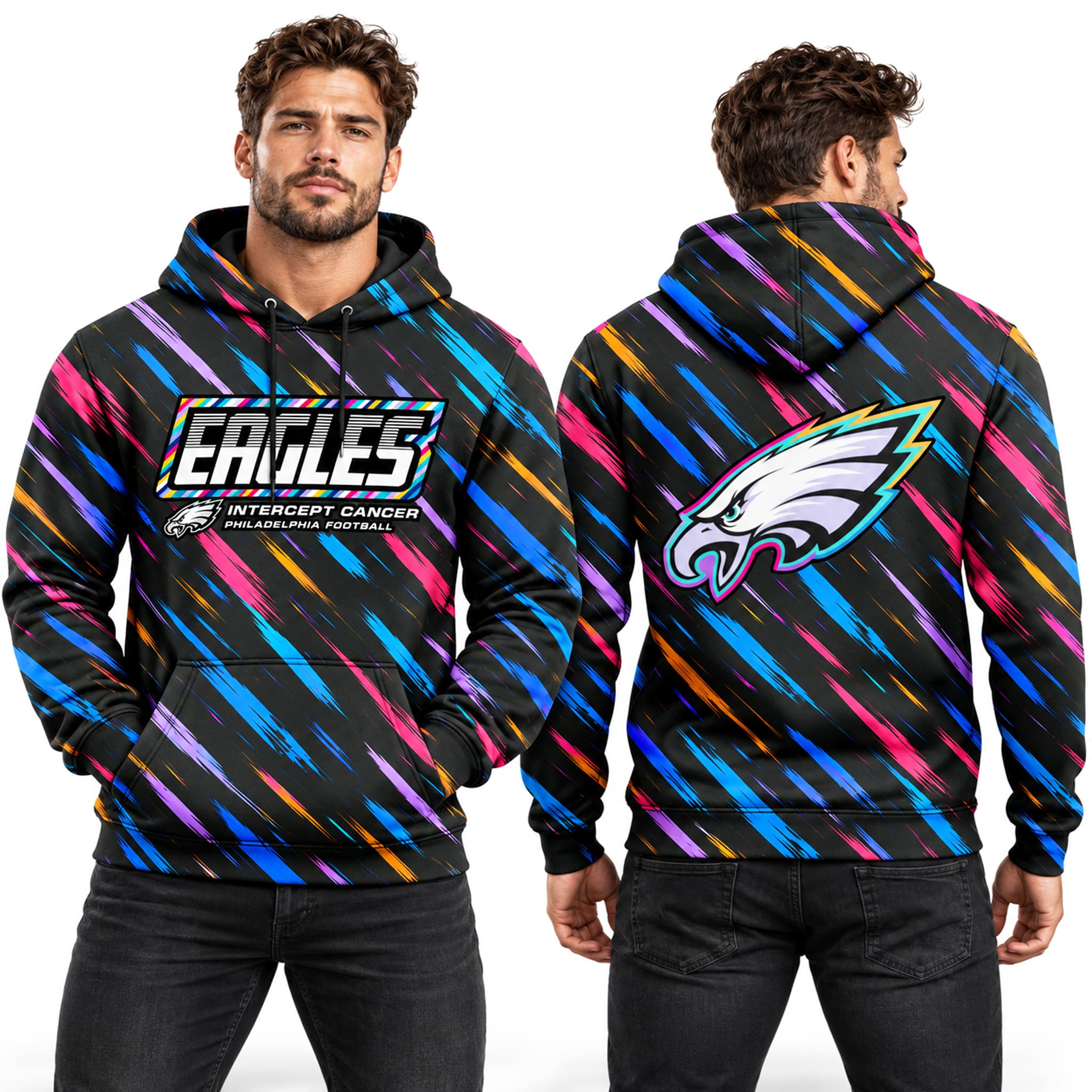 2026 Eagles Crucial Catch Colorful Hoodie 1 2026 Eagles Crucial Catch Colorful Hoodie 1