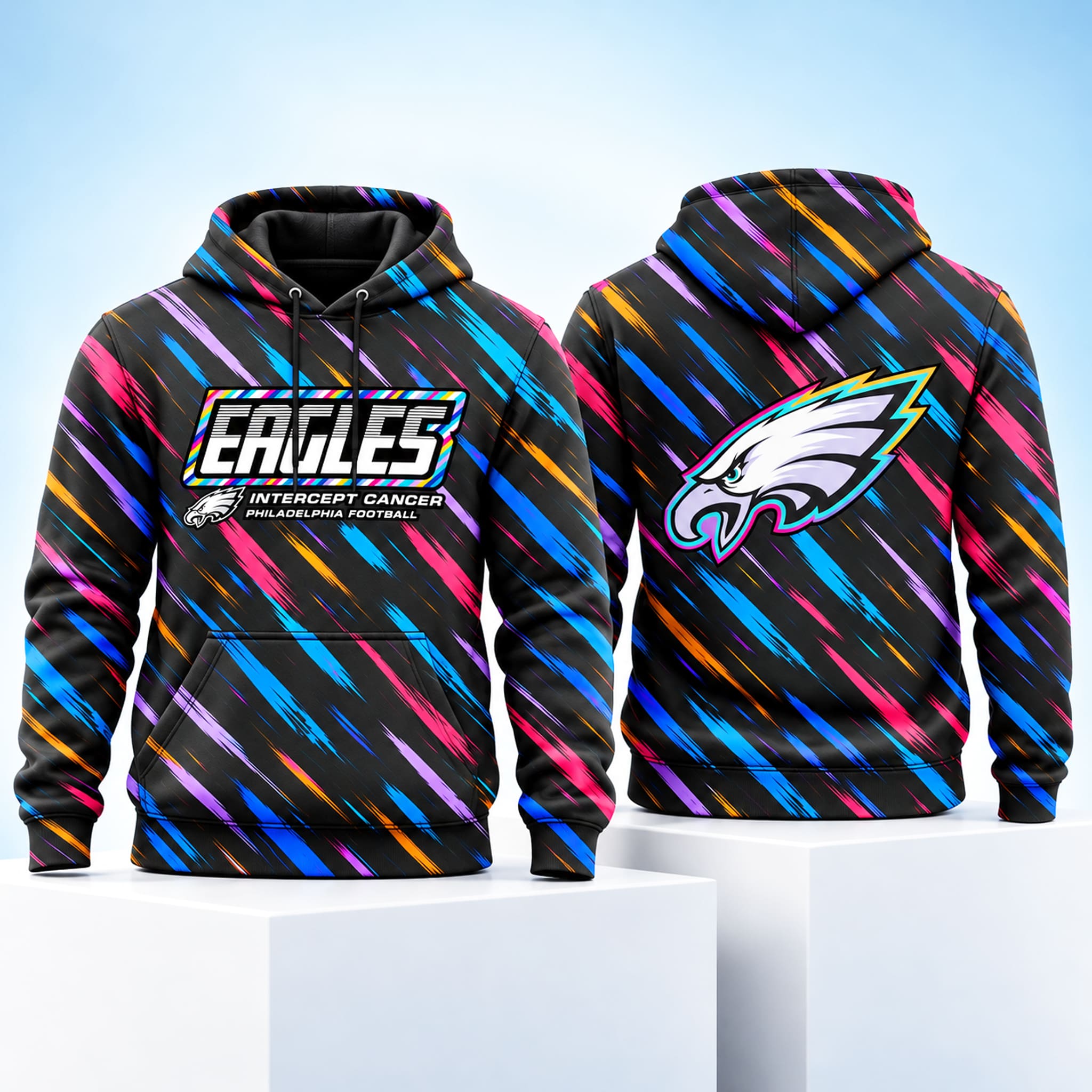2026 Eagles Crucial Catch Colorful Hoodie 2 2026 Eagles Crucial Catch Colorful Hoodie 2