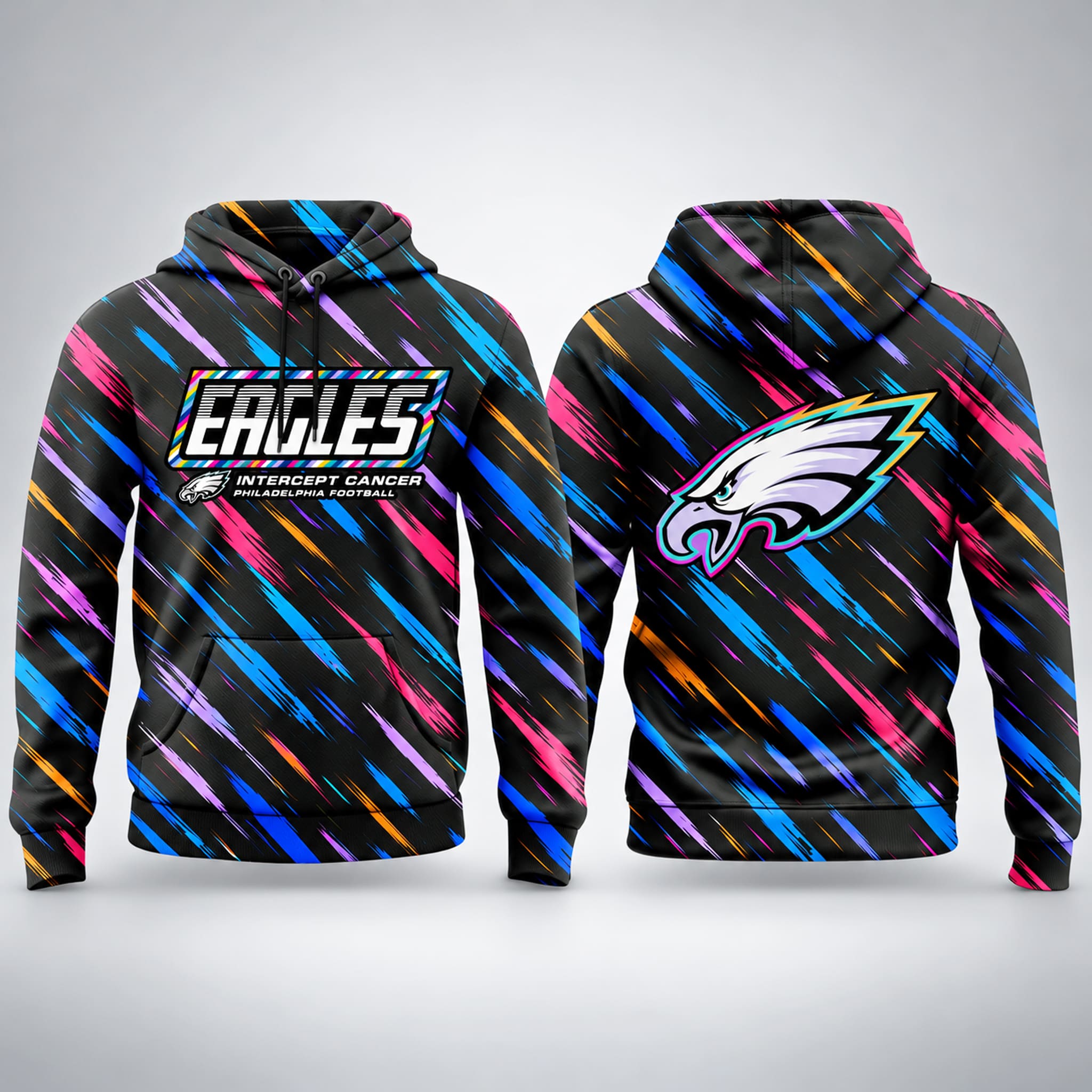 2026 Eagles Crucial Catch Colorful Hoodie 3 2026 Eagles Crucial Catch Colorful Hoodie 3