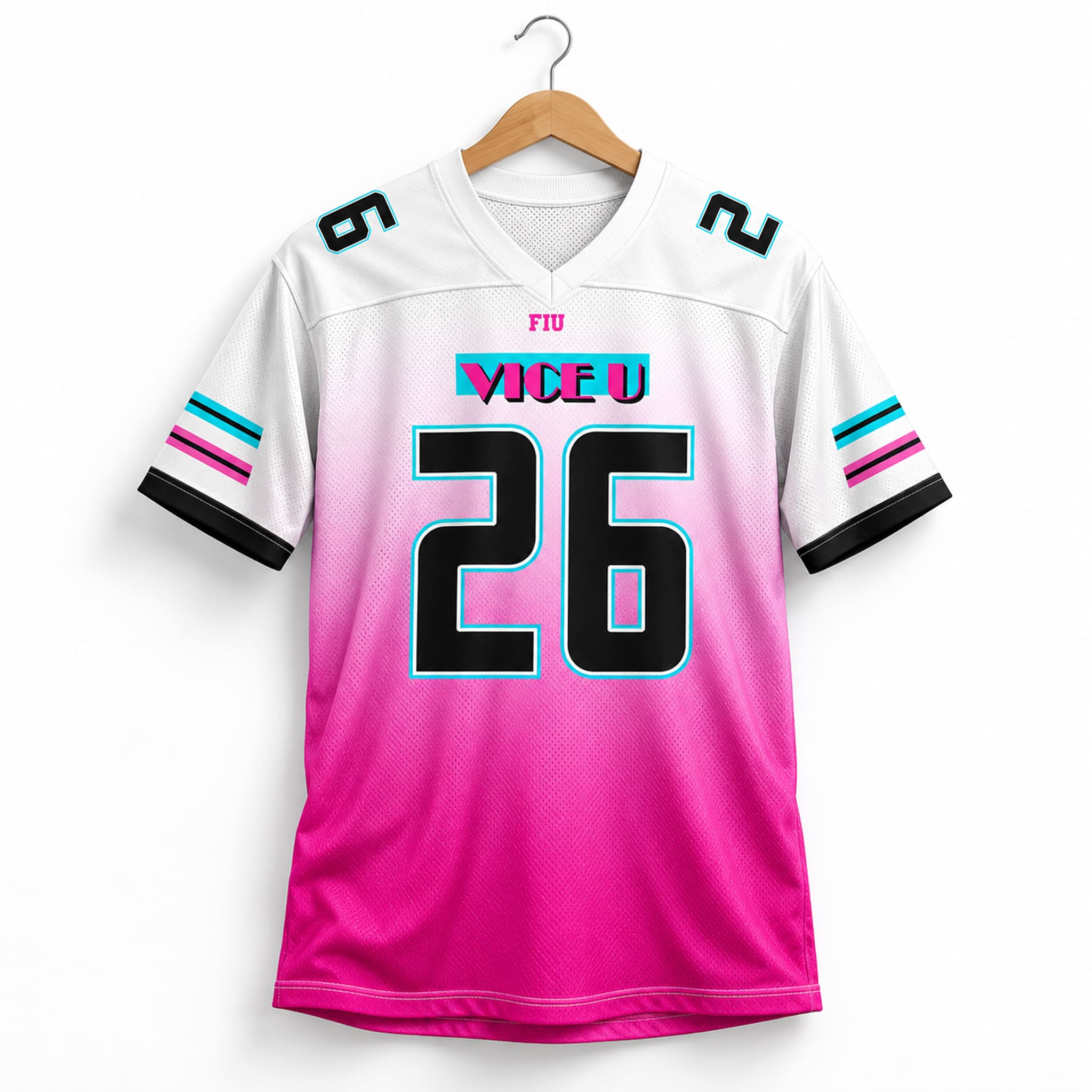 2026 FIU Football Pink Vice City Jersey 3 2026 FIU Football Pink Vice City Jersey 3