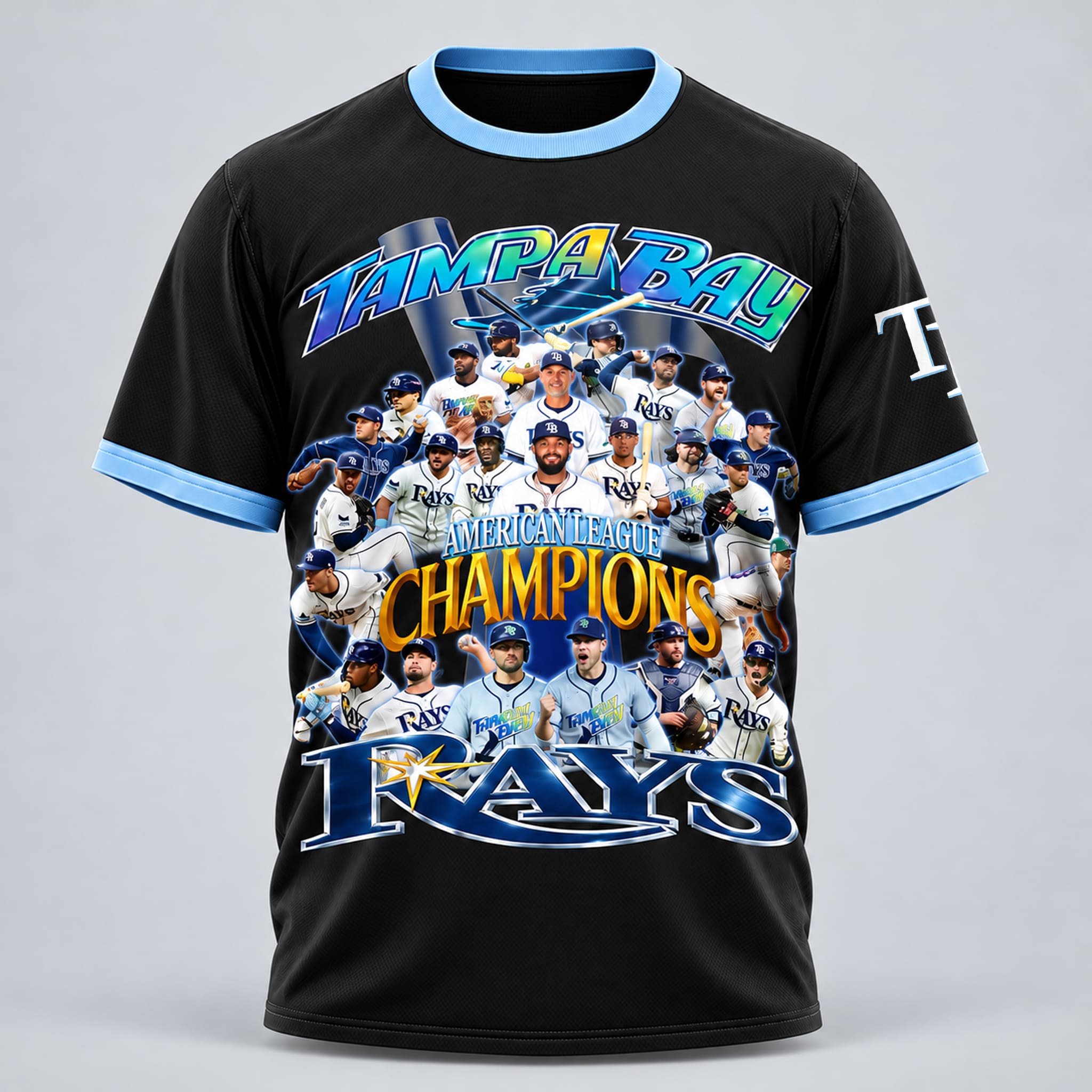 2026 Rays American League Champs 3D Shirt 4 2026 Rays American League Champs 3D Shirt 4