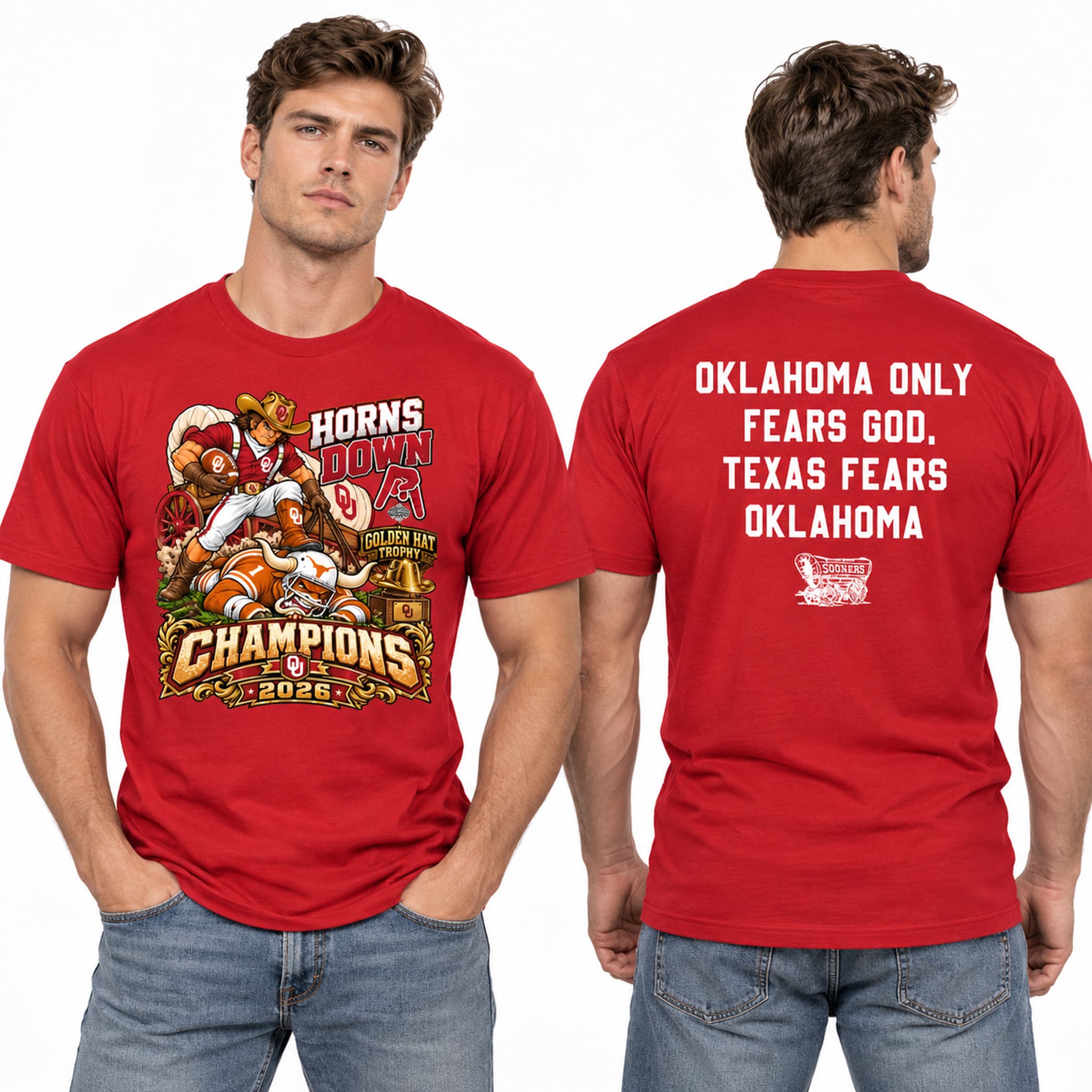2026 Red River Rivalry Sooners Golden Hat Champions Shirt 2 2026 Red River Rivalry Sooners Golden Hat Champions Shirt 2