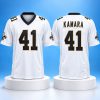 2026 Saints Alvin Kamara White Jersey 5 2026 Saints Alvin Kamara White Jersey 3