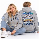 2026 TB Rays American League Champions Roster Quarter Zip Hoodie
