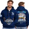 2026 TB Rays American League Champions Roster Quarter Zip Hoodie 4