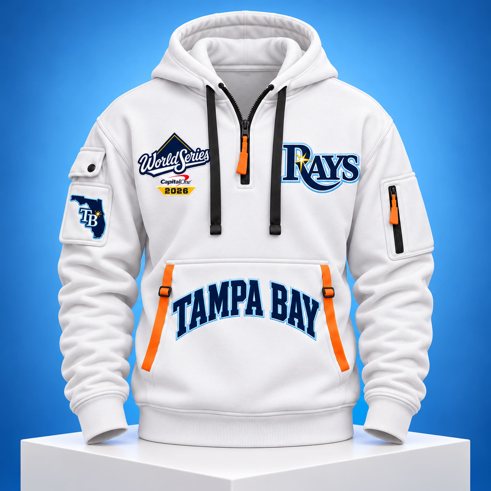 2026 TB Rays World Series Quarter Zip Hoodie 3 2026 TB Rays World Series Quarter Zip Hoodie 3