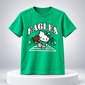 2026 Eagles Hello Kitty Green Shirt 1