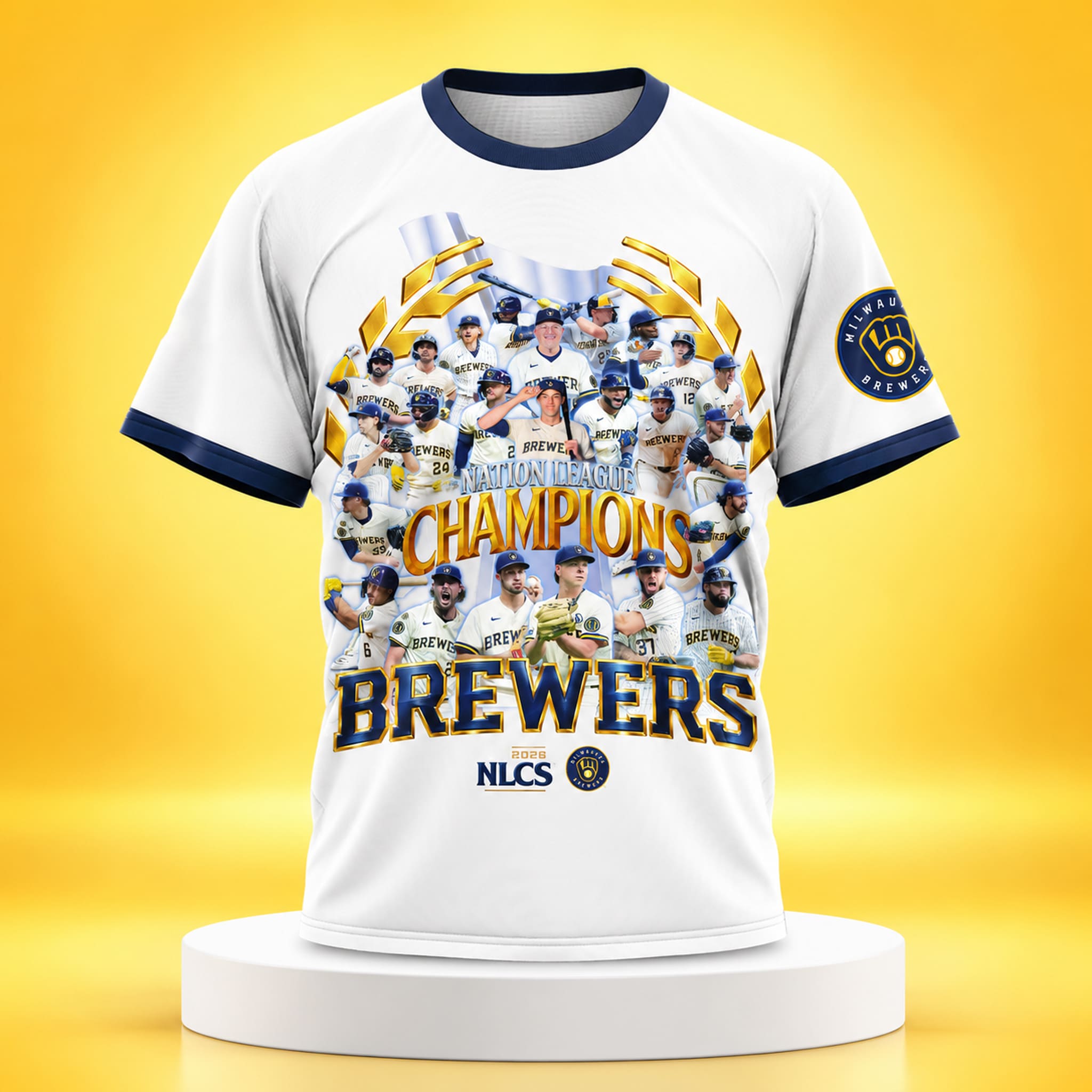 Brewers 2026 NLCS Champs All Team 3D Shirt 1 Brewers 2026 NLCS Champs All Team 3D Shirt 1