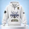 Brewers 2026 NLCS Champs Waffle Quarter Zip Hoodie 1