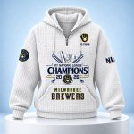 Brewers 2026 NLCS Champs Waffle Quarter Zip Hoodie