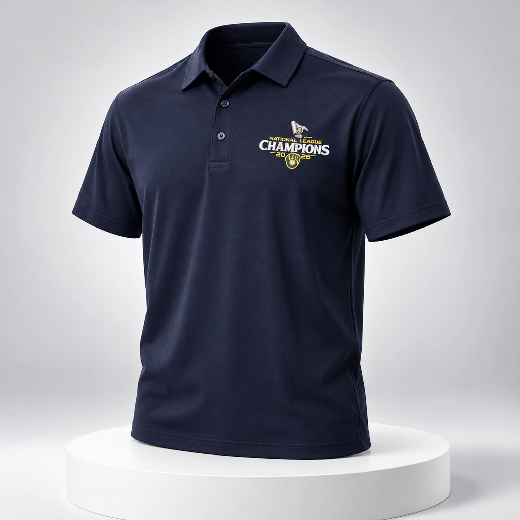 Brewers 2026 National League Champs Polo Shirt 1 Brewers 2026 National League Champs Polo Shirt 1
