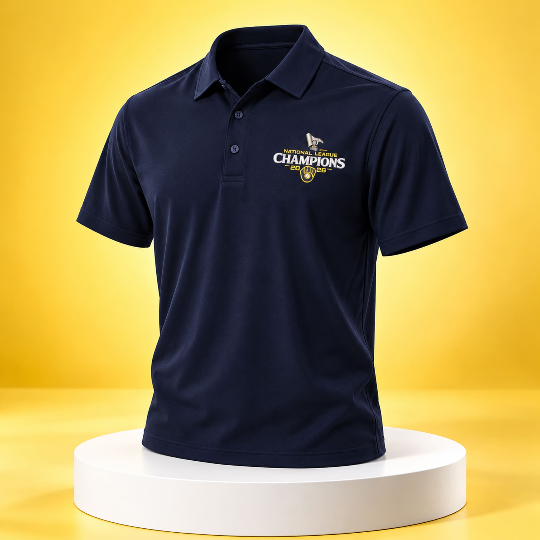 Brewers 2026 National League Champs Polo Shirt 3 Brewers 2026 National League Champs Polo Shirt 3