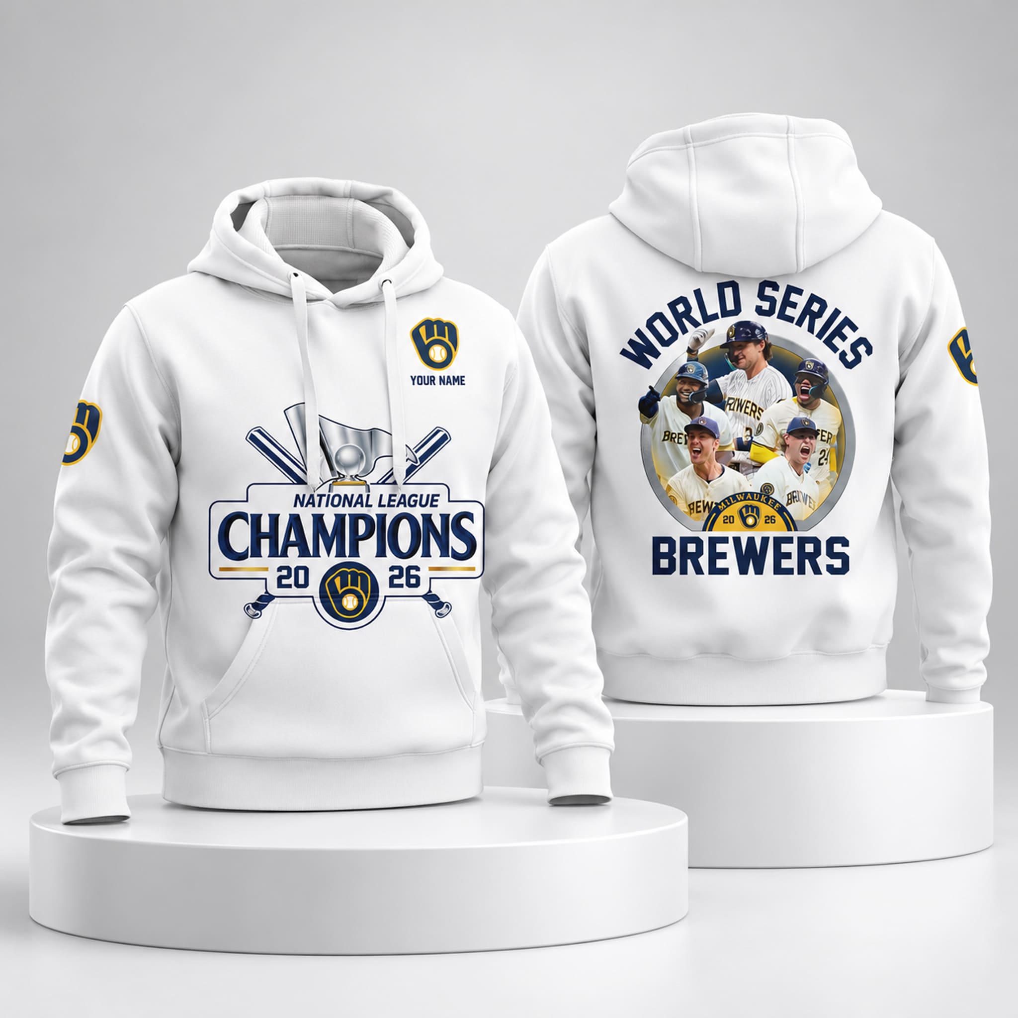 Brewers NLCS Champs World Series 2026 Custom Hoodie 2 Brewers NLCS Champs World Series 2026 Custom Hoodie 2