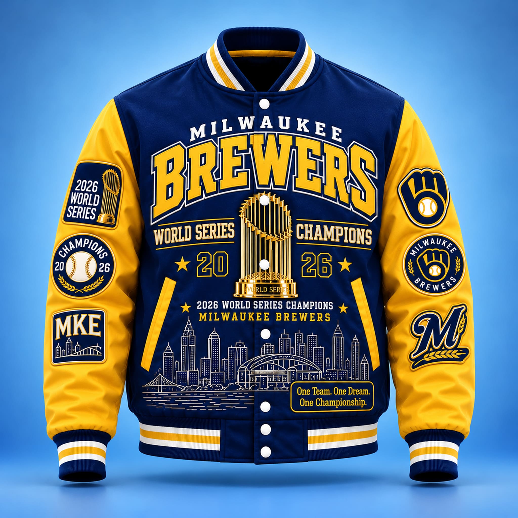 Brewers One Team One Dream World Series 2026 Champions Jacket 1 Brewers One Team One Dream World Series 2026 Champions Jacket 1