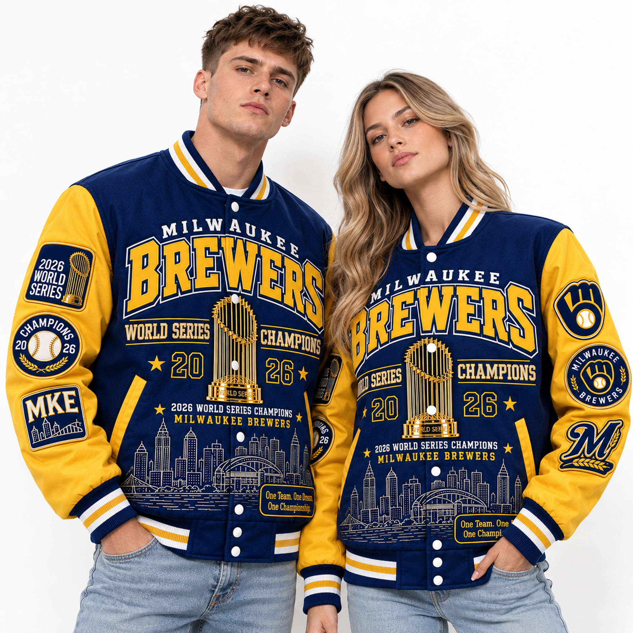 Brewers One Team One Dream World Series 2026 Champions Jacket 2 Brewers One Team One Dream World Series 2026 Champions Jacket 2