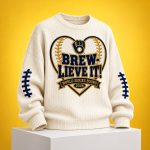 Brewers World Series 2026 Brew-lieve It Waffle Sweater