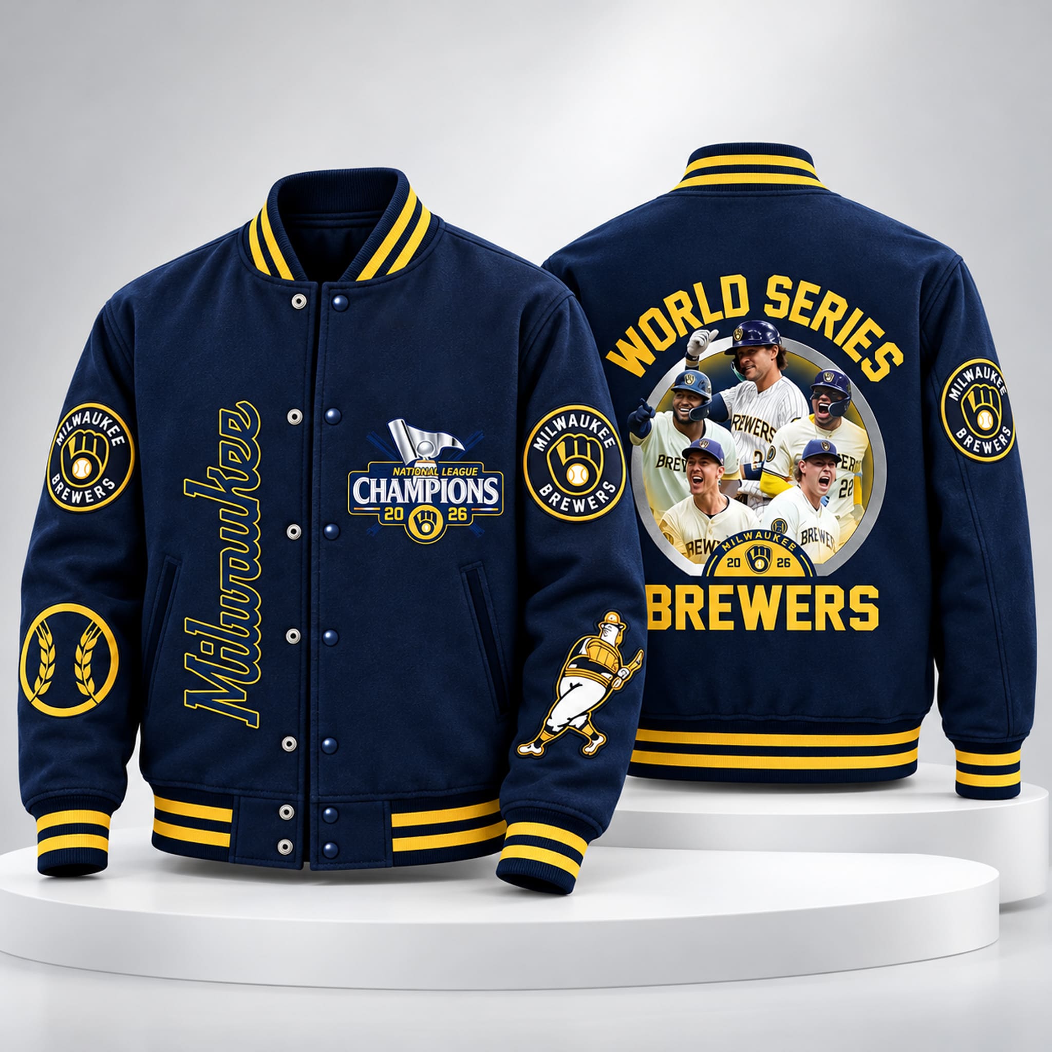Brewers World Series 2026 Varsity Jacket 1 Brewers World Series 2026 Varsity Jacket 1
