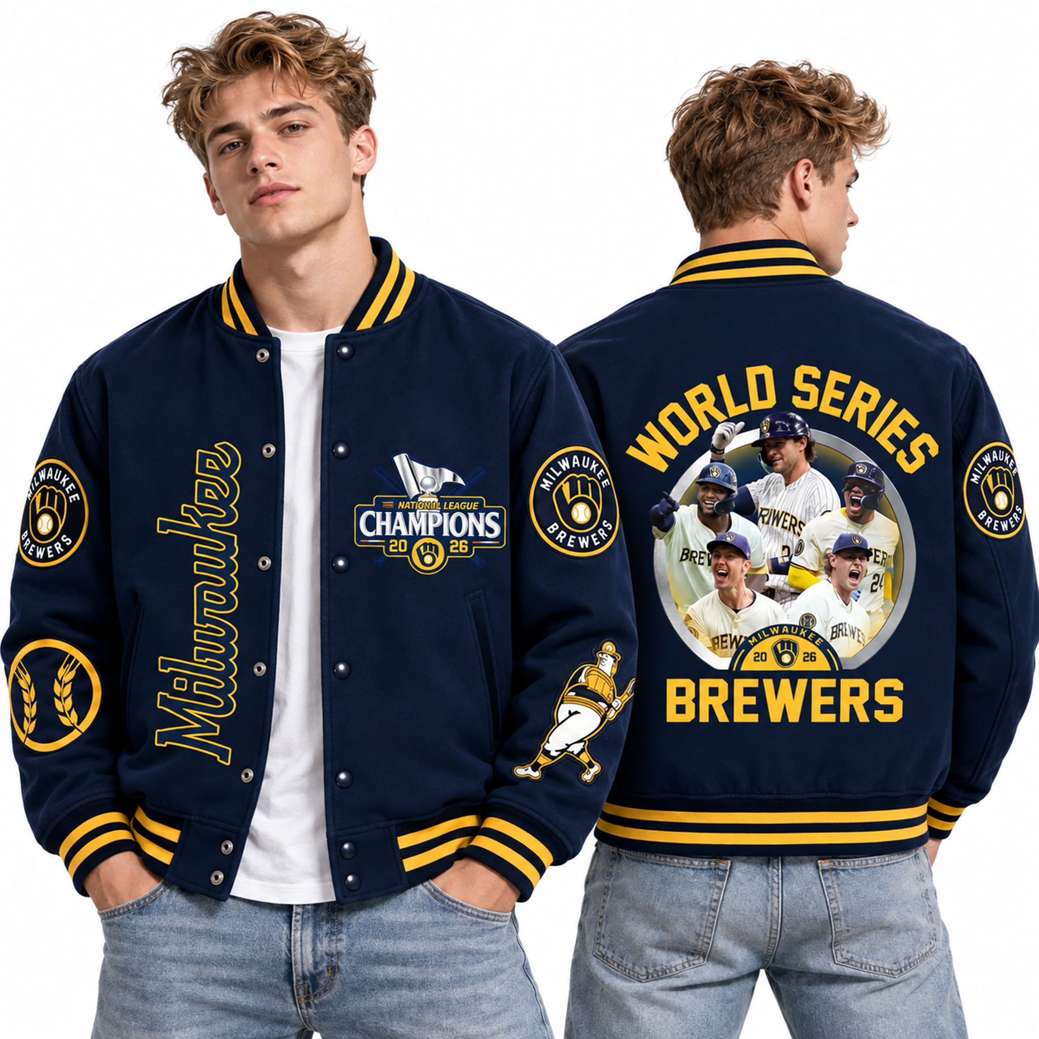 Brewers World Series 2026 Varsity Jacket 3 Brewers World Series 2026 Varsity Jacket 3