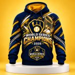 Brewers World Series Champions 2026 Christmas Waffle Hoodie