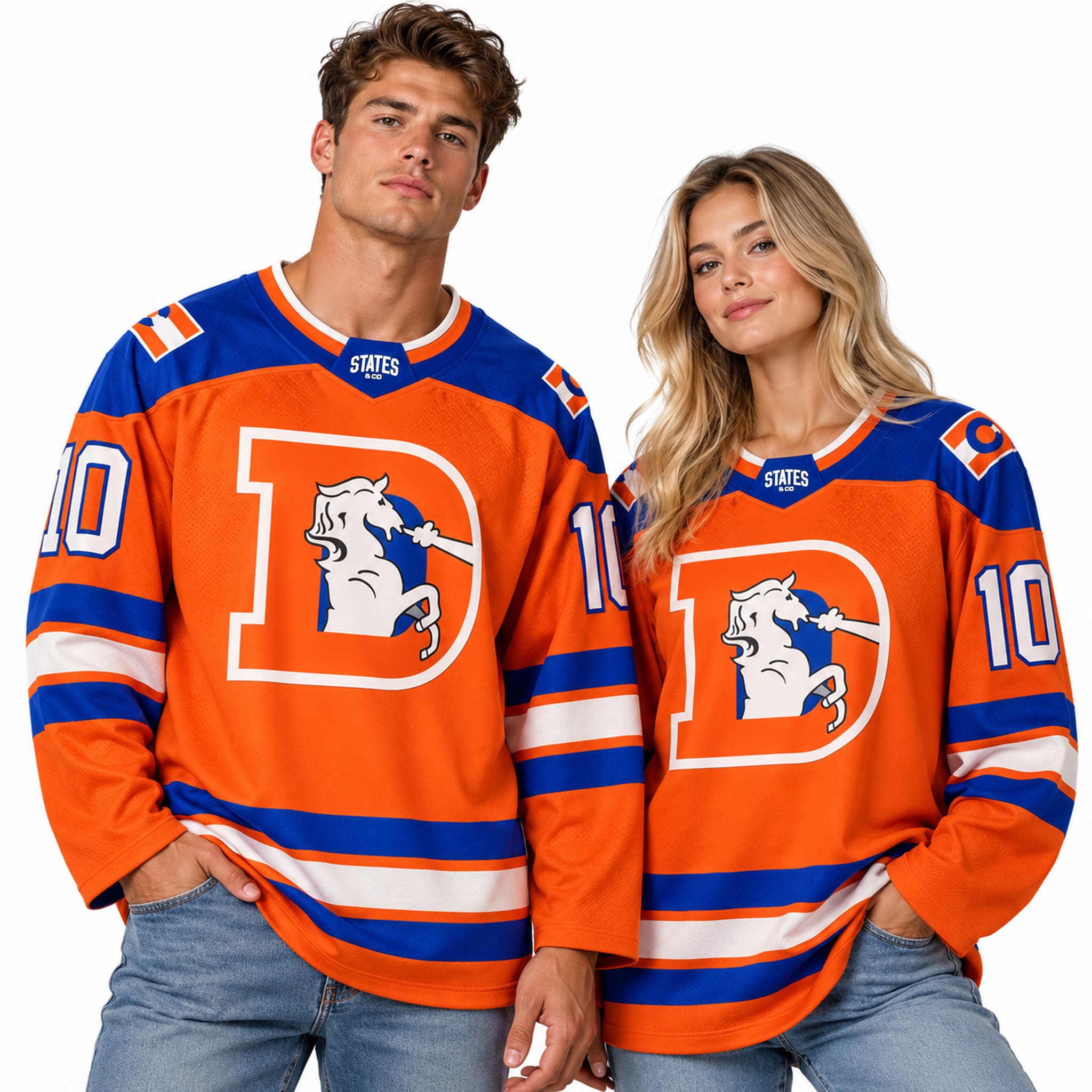 Broncos 1977 Classic Throwback Hockey Jersey 1 Broncos 1977 Classic Throwback Hockey Jersey 1