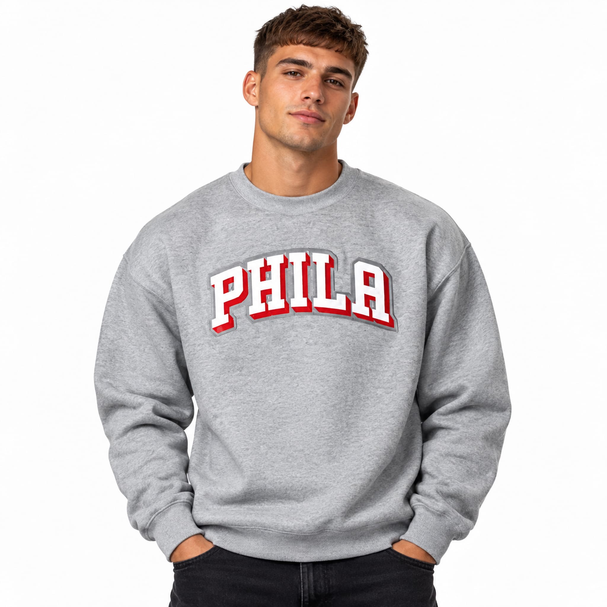 LeBron James Philla Gray Sweatshirt 1 LeBron James Philla Gray Sweatshirt 1