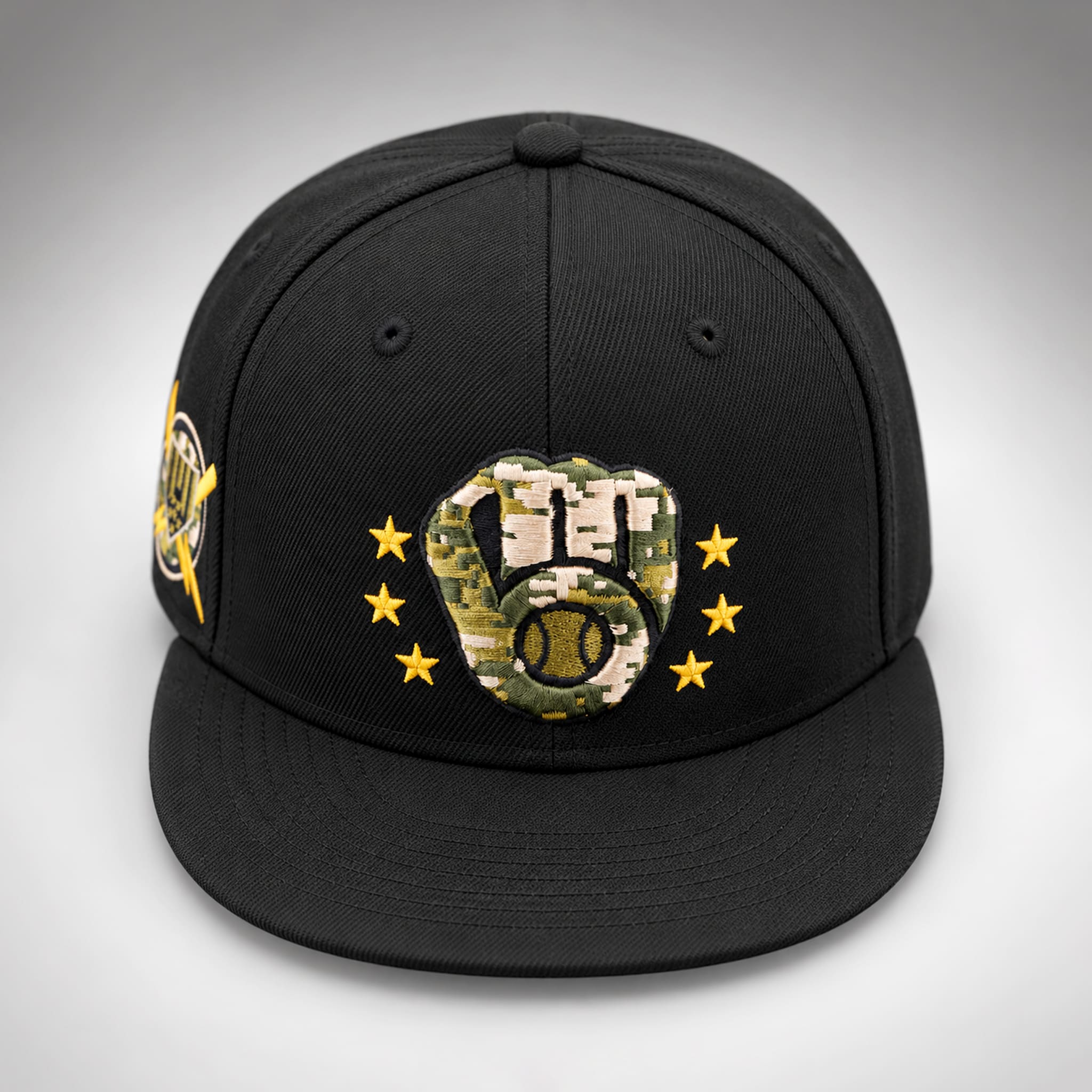 Mike Moustakas Moose Brewers Armed Forces Hat 1 Mike Moustakas Moose Brewers Armed Forces Hat 1