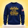 My Time In Uniform Is Over Veteran Waffle Sweater 5 My Time In Uniform Is Over Veteran Waffle Sweater 3