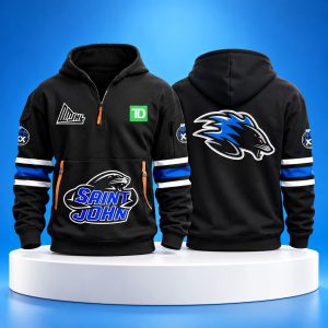 Saint John Sea Dogs Black Quarter Zip Hoodie 1