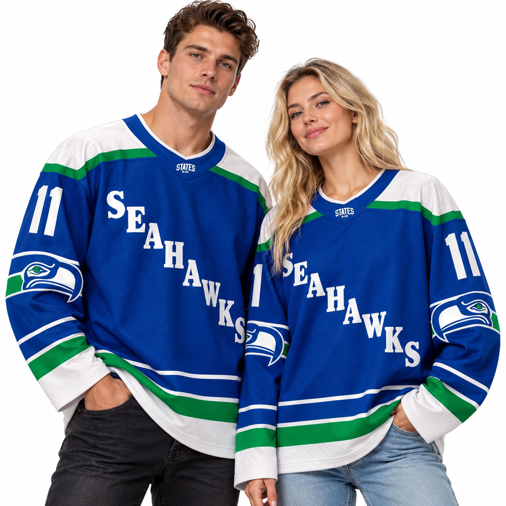 Seahawks Crossover Throwback Hockey Jersey 1 Seahawks Crossover Throwback Hockey Jersey 1