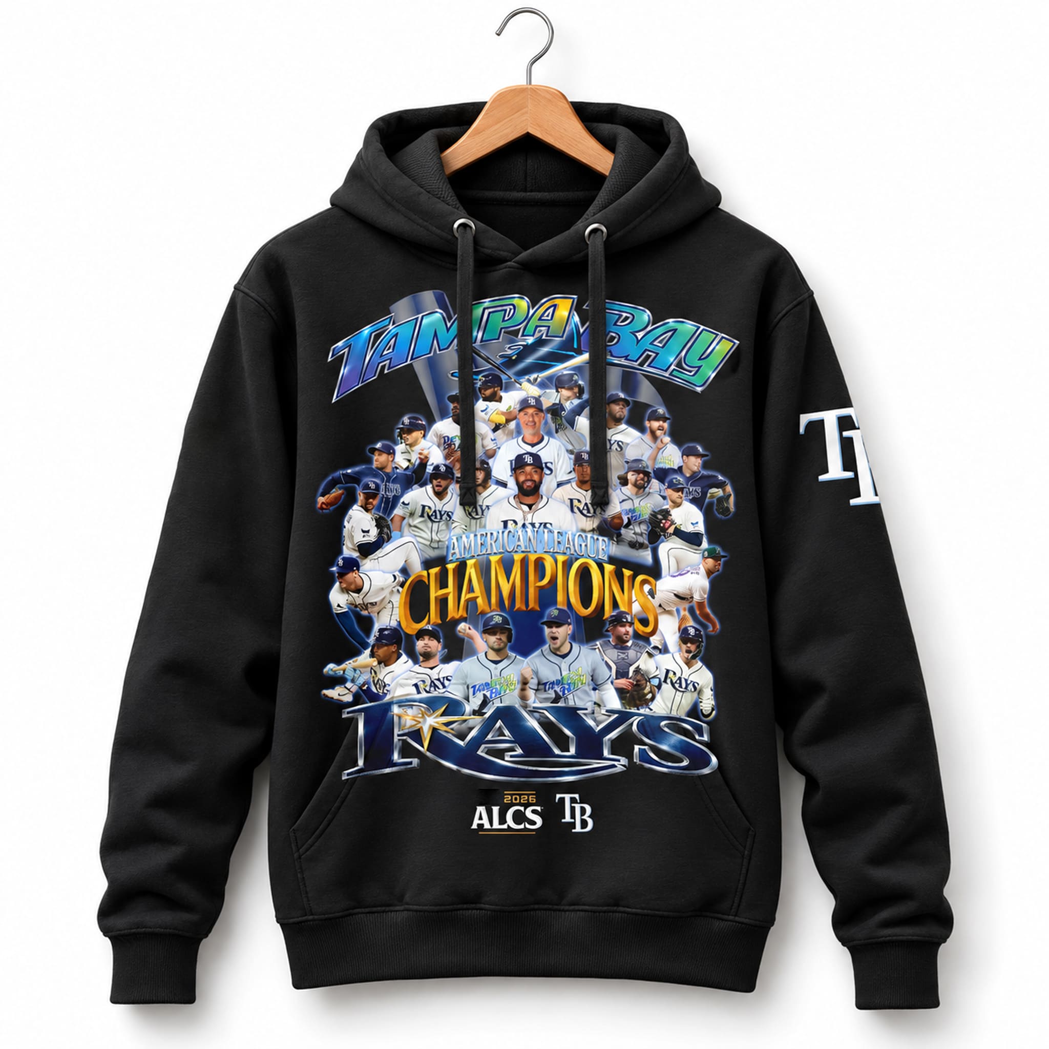 TB Rays American League Champions 3D Hoodie 2026 1 TB Rays American League Champions 3D Hoodie 2026 1