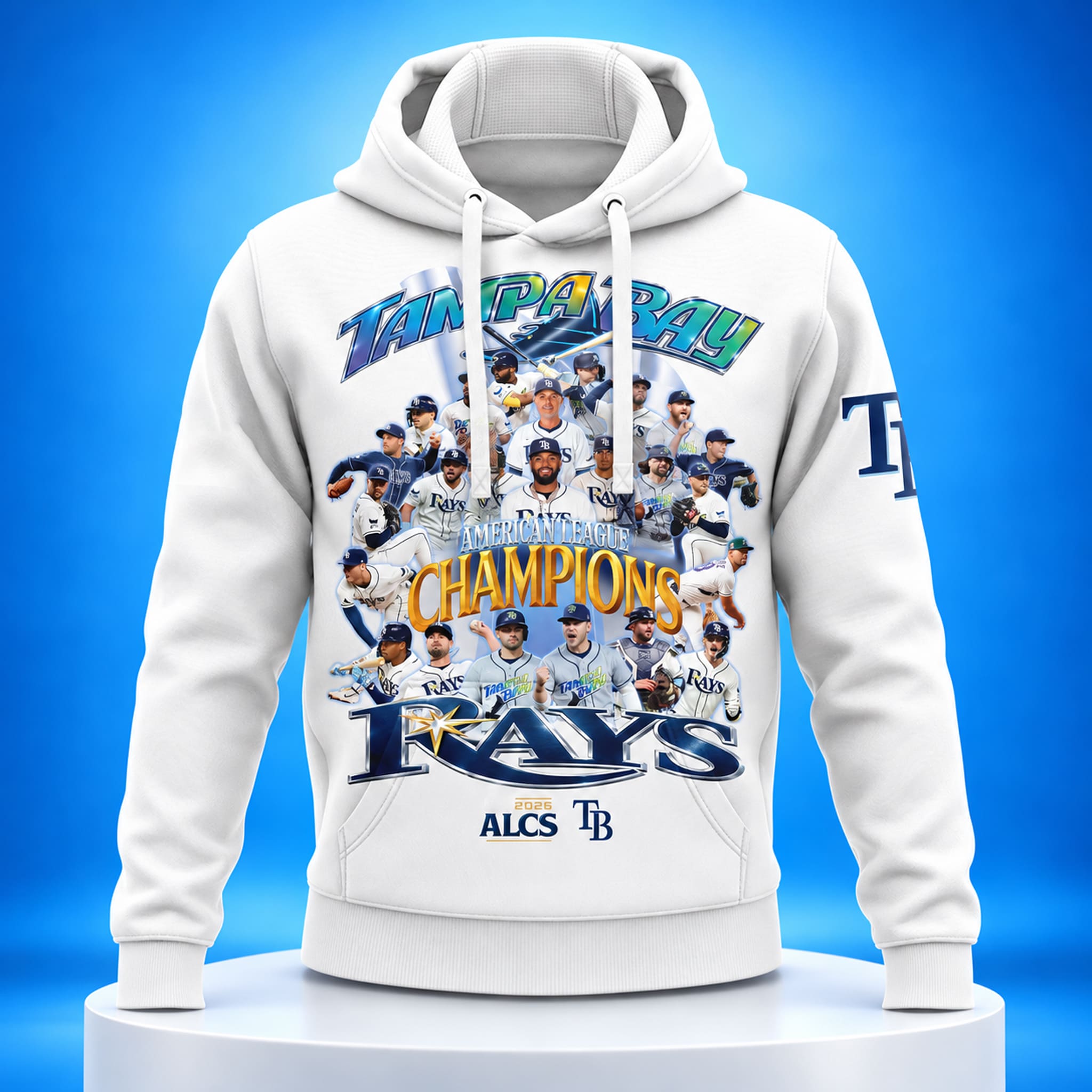2026 TB Rays American League Champions 3D Hoodie 2 TB Rays American League Champions 3D Hoodie 2026 2