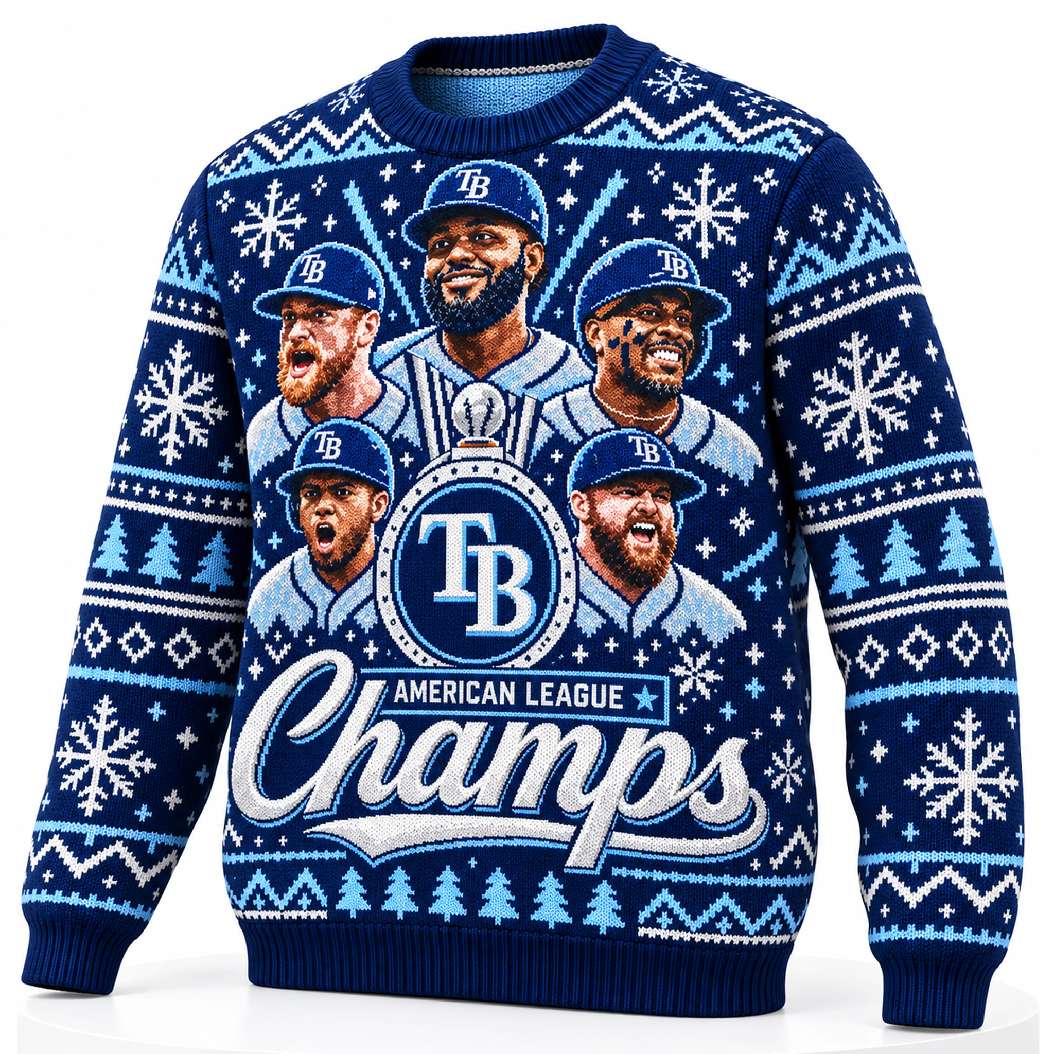 TB Rays American League Champs 2026 Ugly Sweater 2 TB Rays American League Champs 2026 Ugly Sweater 2