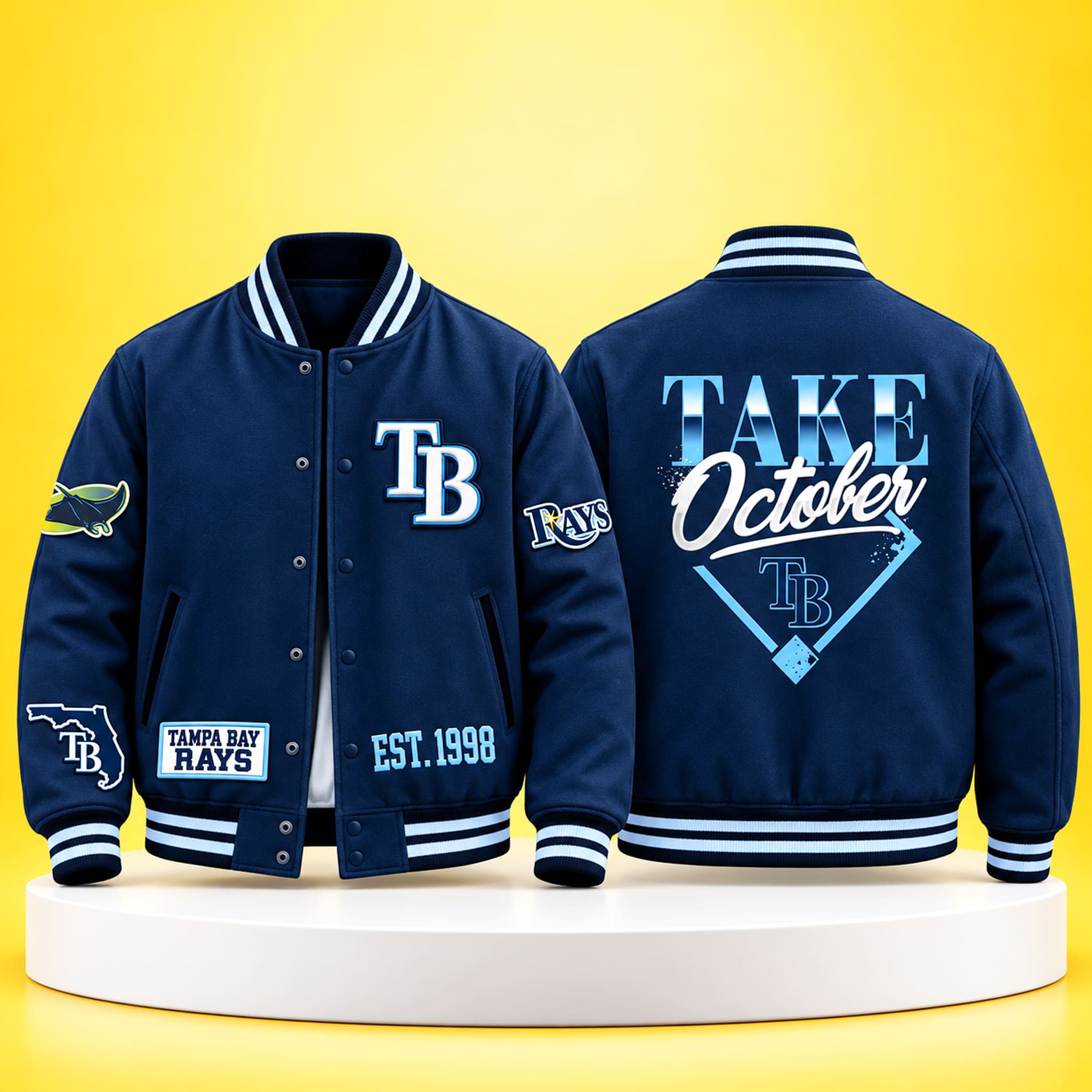TB Rays Take October 2026 Varsity Jacket 2 TB Rays Take October 2026 Varsity Jacket 2