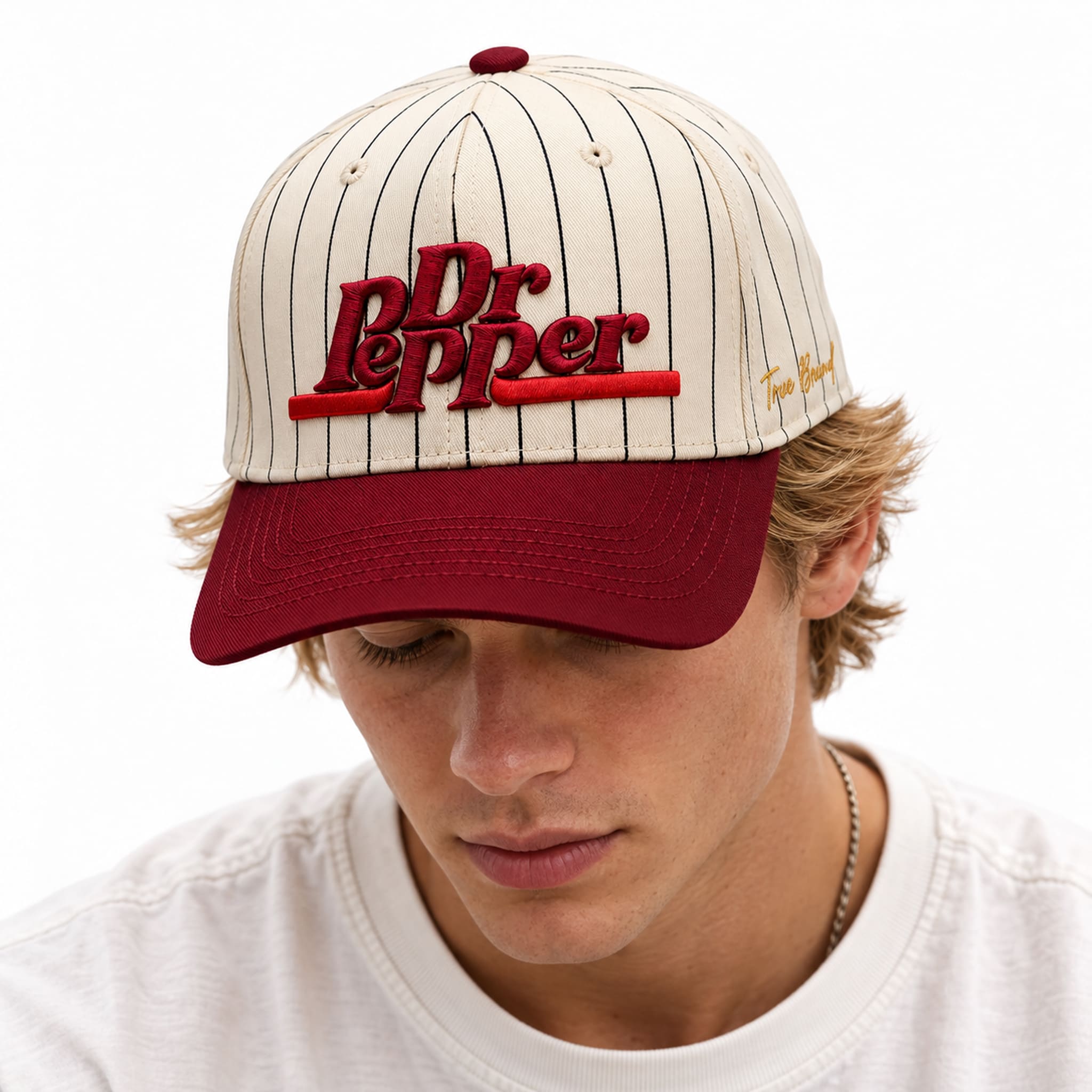True Brvnd Dr Pepper Pinstripe Hat 2 True Brvnd Dr Pepper Pinstripe Hat 2