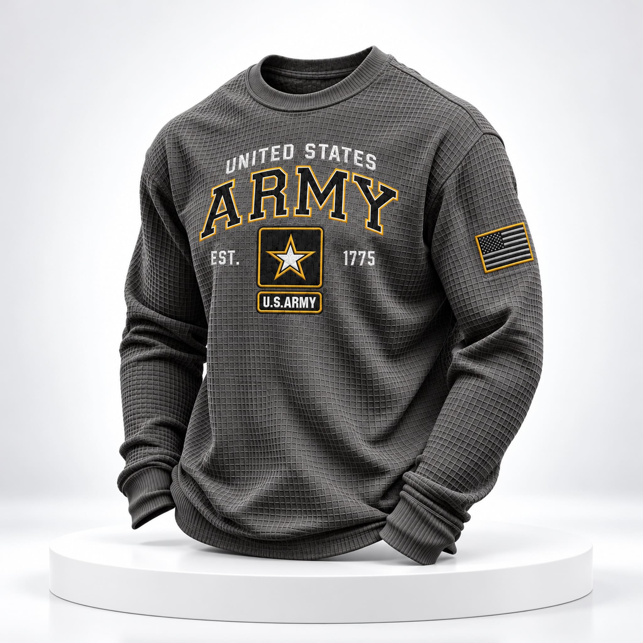 US Army Veteran Waffle Sweater 1 US Army Veteran Waffle Sweater 1