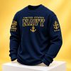 US Navy Veteran USN Waffle Sweater 1