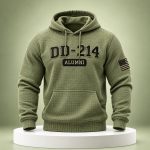 Veteran DD 214 Alumni Waffle Hoodie