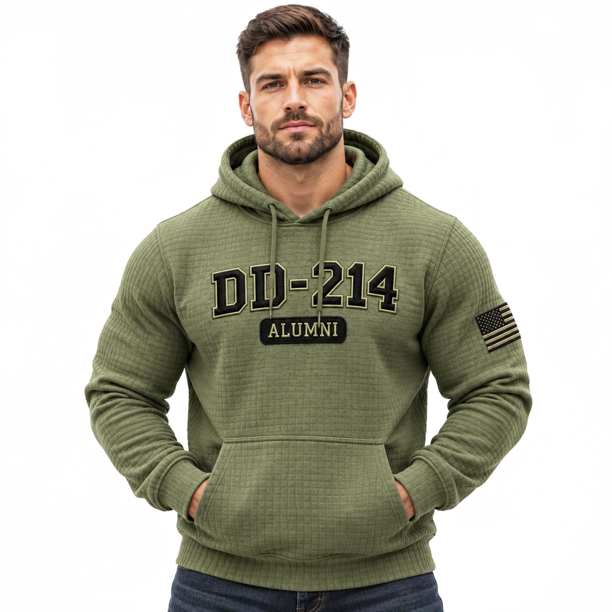 Veteran DD 214 Alumni Waffle Hoodie 2 Veteran DD 214 Alumni Waffle Hoodie 2