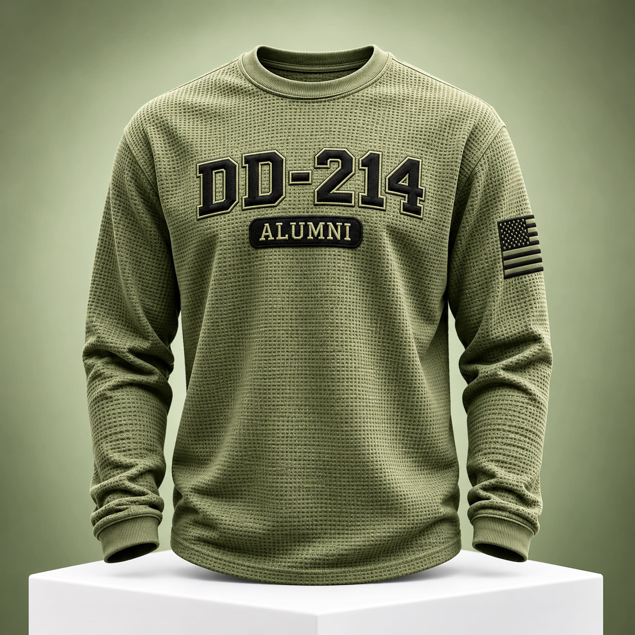 Veteran DD 214 Alumni Waffle Sweater 1 Veteran DD 214 Alumni Waffle Sweater 1