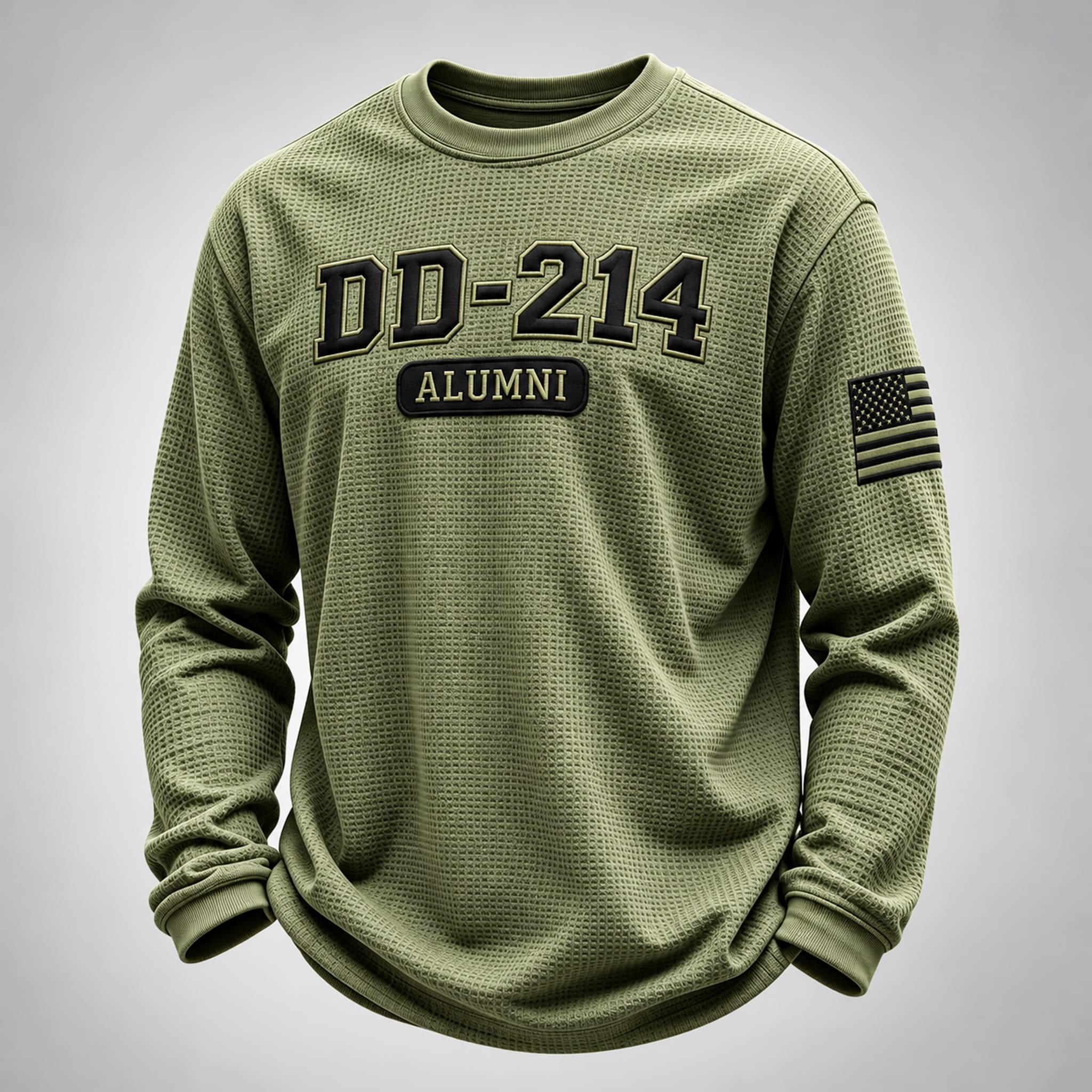 Veteran DD 214 Alumni Waffle Sweater 3 Veteran DD 214 Alumni Waffle Sweater 3