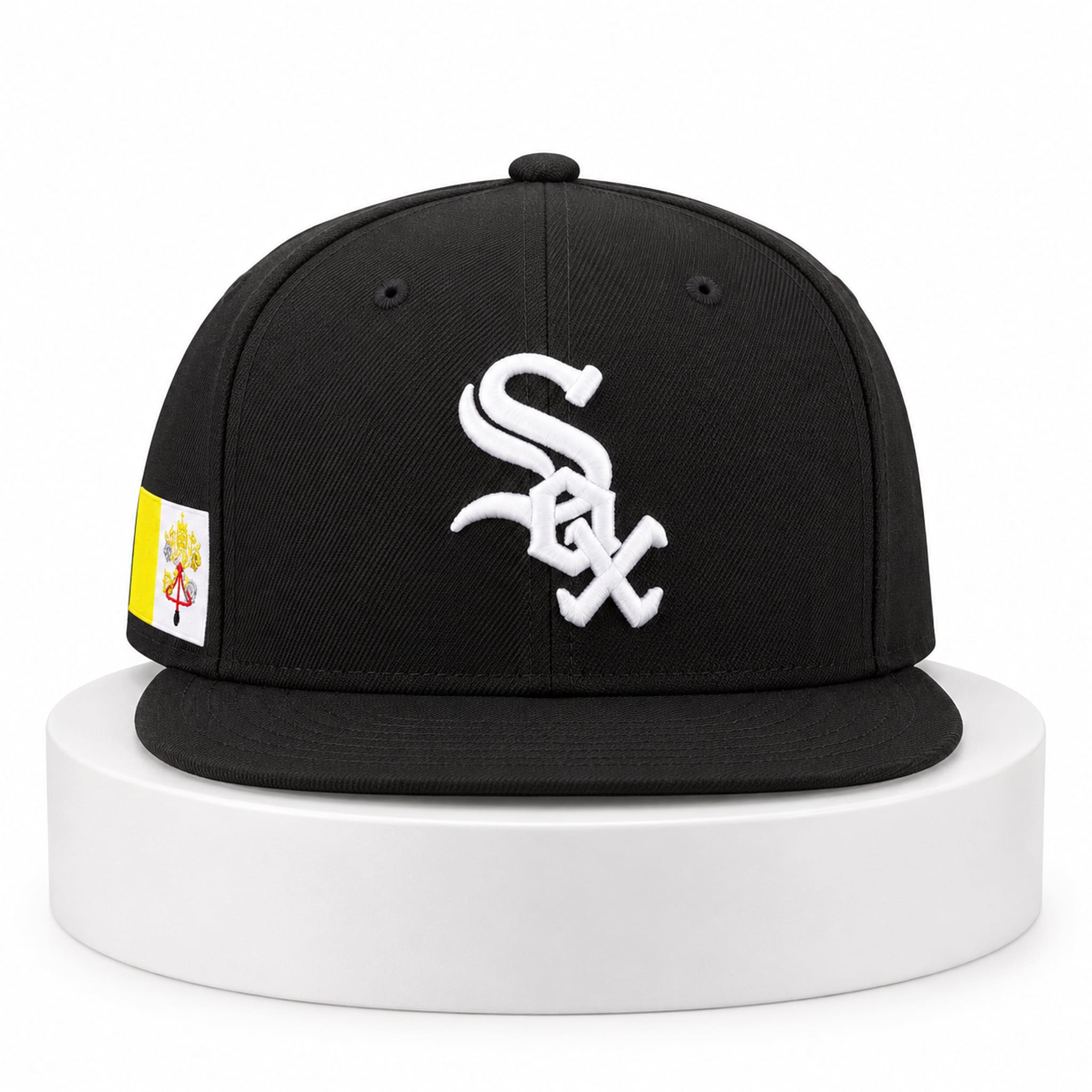 White Sox Pope Vatican Patch Hat 4 White Sox Pope Vatican Patch Hat 4